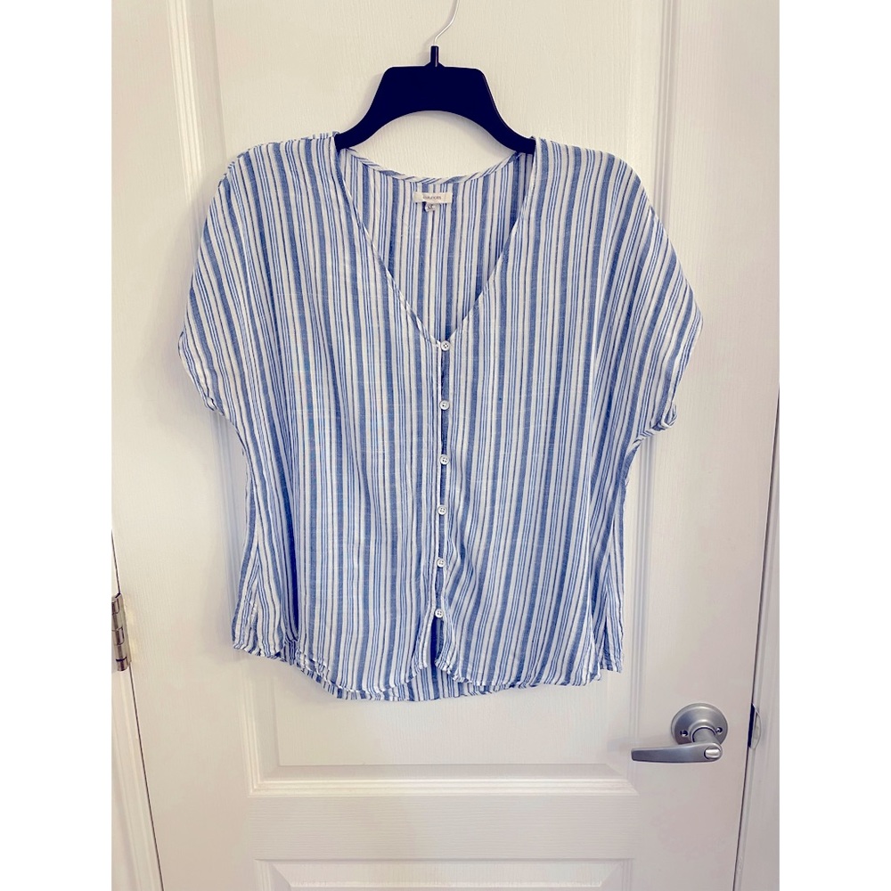 Button Down Striped Top